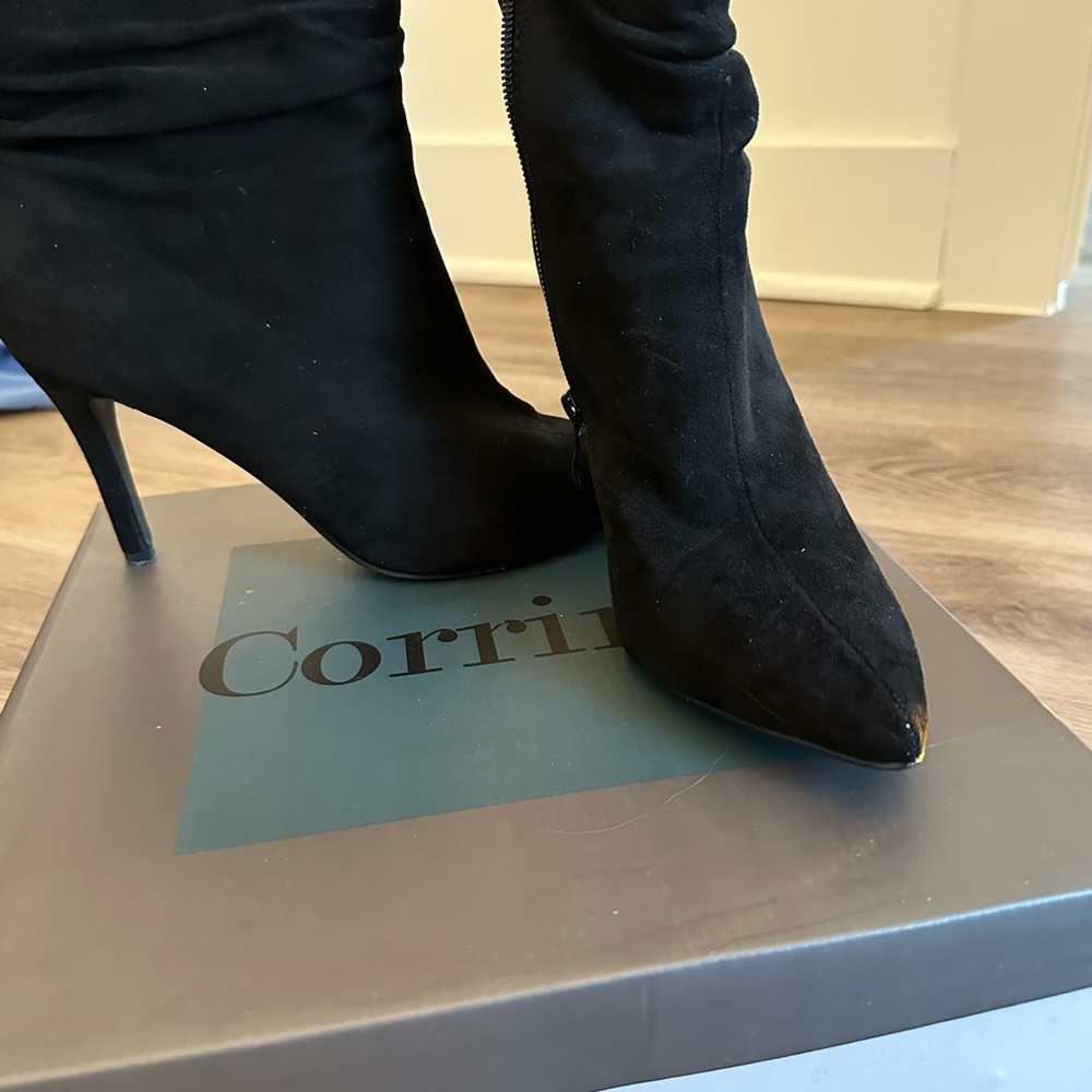 Black Suede Booties